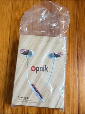 NIB Polk Audio Nue Era TORTOISE In-ear Headphones LINE-in Mic WIRED IT GIRL Y2K